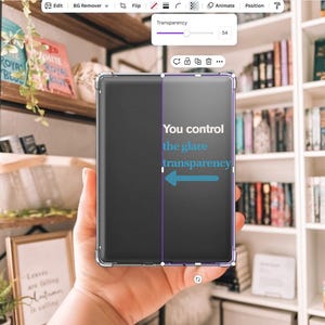 Clear Kindle Case Mockup Sticker Mockup E-book Bookshelf E-Reader Drag & Drop Stickers Template Cute Sticker Mockup Decal Mockup E-Reader image 4