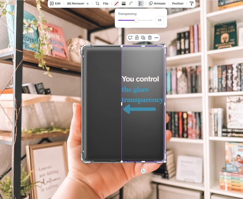 Clear Kindle Case Mockup Sticker Mockup E-book Bookshelf E-Reader Drag & Drop Stickers Template Cute Sticker Mockup Decal Mockup E-Reader image 4