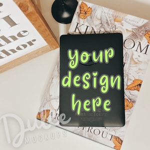 Kindle Sticker Mockup E-book E-Reader Stickers Template Cute Sticker Mockup Decal Mockup E-Reader Kindle Mockup Bookish Merch