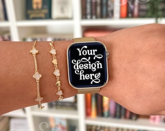 Smart Watch Mockup Apple Watch Mockup Apple Watch Face Mockup Watch Screen Mockup Wallpaper Mockup Bookish Mockup Cute Mockup Digital Mockup