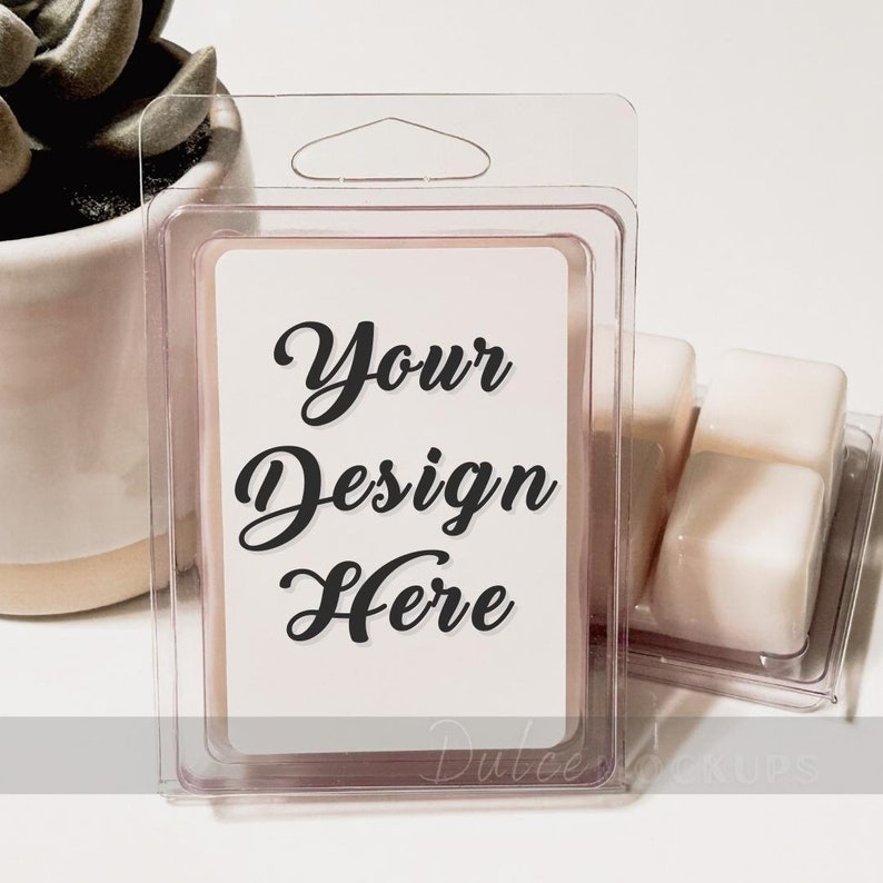 White Wax Melt Mockup White Tart Mockup Clamshell Mockup - Etsy