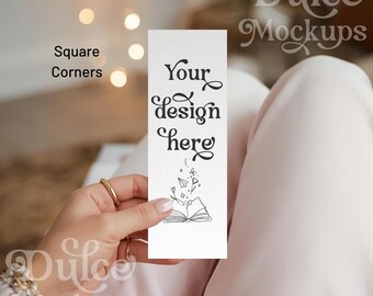 Mockup Bookmark Mockup Bookmark Bundle Blank Bookmark Stationary Mockup Card Mockup Canva Bookmark Mockup Square and Round Corners