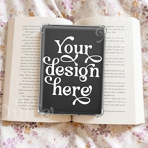 Kindle Case Mockup Sticker Mockup E-book E-Reader Stickers Template Tablet Mockup Cute Sticker Mockup Decal Mockup E-Reader Kindle Mockup