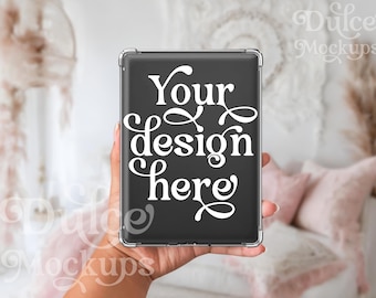 Clear Kindle Case Mockup Sticker Mockup E-book E-Reader Stickers Template Tablet Mockup Sticker Mockup Decal Mockup E-Reader Kindle Mockup