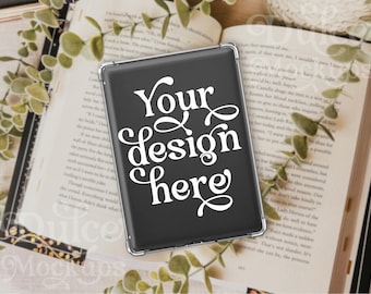 Kindle Case Mockup Sticker Mockup E-book E-Reader Stickers Template Tablet Mockup Cute Sticker Mockup Decal Mockup E-Reader Kindle Mockup