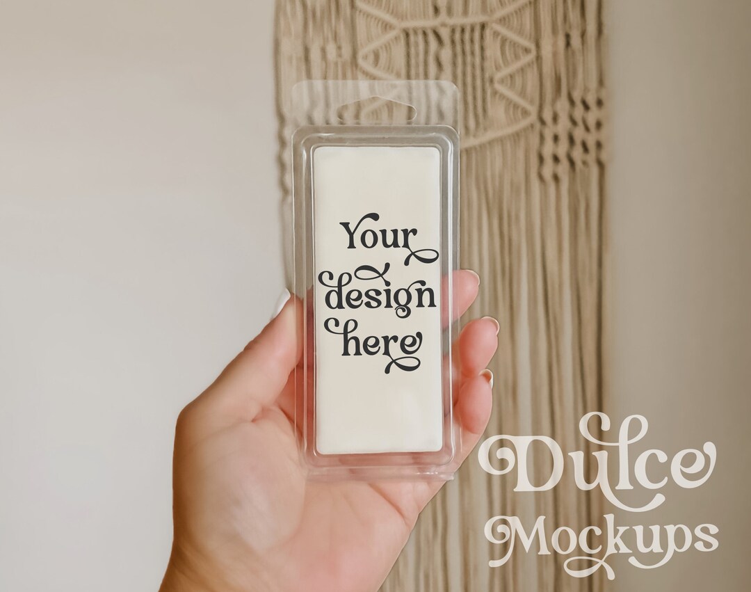 White Wax Melt Mockup Snapbar Mockup White Tart Mockup Snap Bar Mockup