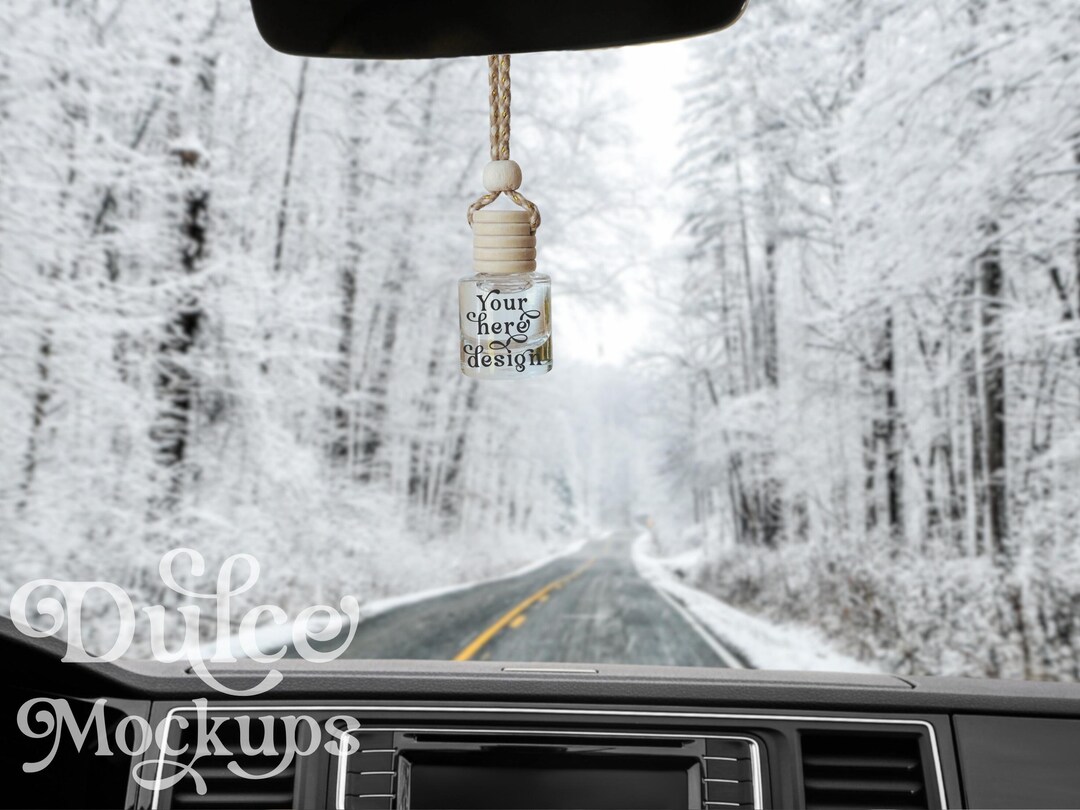 Car Diffuser Mockup Label Template Winter Mockup Car Air Freshener ...
