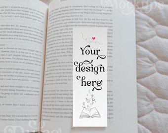 Lesezeichen-Mockup, 2x6 Lesezeichen, leeres Lesezeichen, Schreibwaren-Mockup, Karten-Mockup, Canva-Lesezeichen-Mockup, Bookish-Mockup