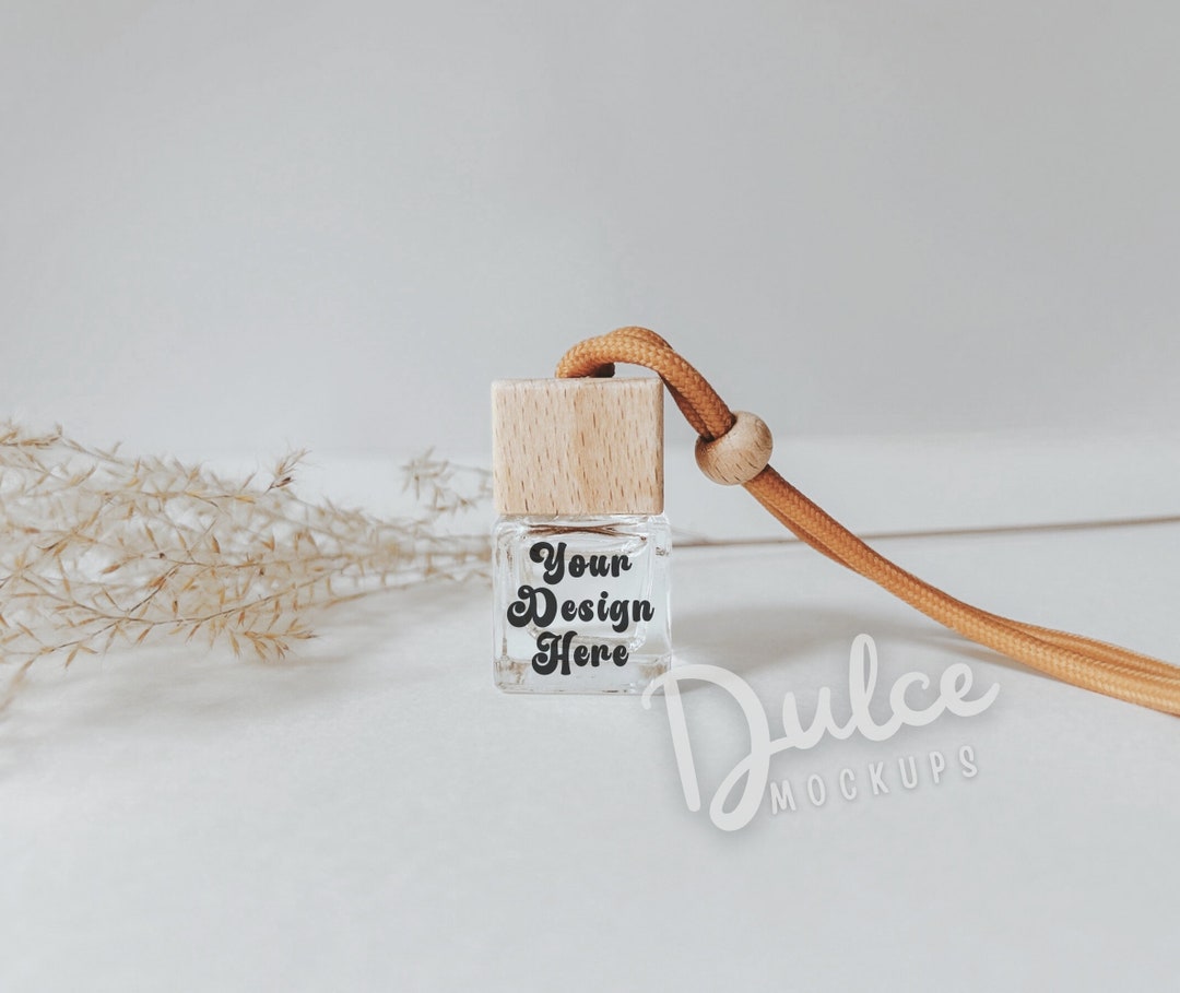 Square Glass Car Diffuser Mockup Square Style Glass Diffuser Air ...