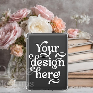 Clear Kindle Case Mockup Sticker Mockup E-book E-Reader Stickers Template Tablet Mockup Sticker Mockup Decal Mockup E-Reader Kindle Mockup