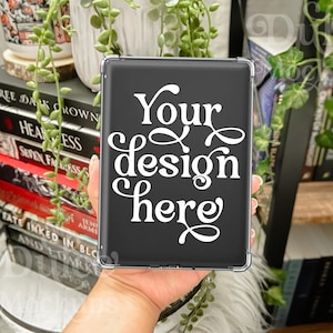 Kindle Mockup Kindle Clear Case Mockup Tablet Sticker Mockup Kindle Mockup E-book E-Reader Stickers Template Tablet Mockup Decal Mockup