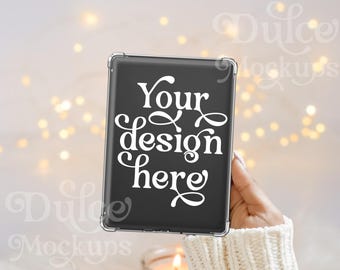Clear Kindle Case Mockup Sticker Mockup E-book E-Reader Stickers Template Tablet Mockup Sticker Mockup Decal Mockup E-Reader Kindle Mockup