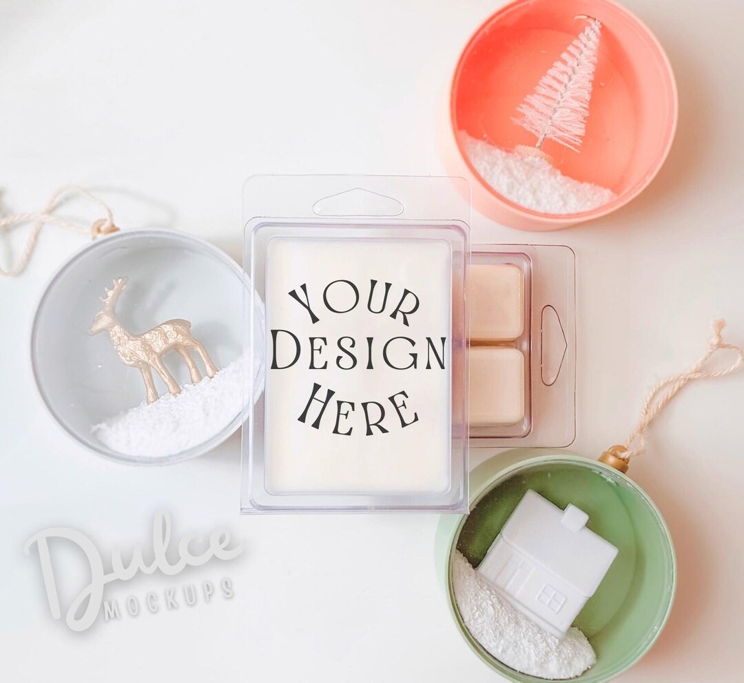 White Wax Melt Mockup Wax Tart Mockup Clamshell Mockup Sticker - Etsy