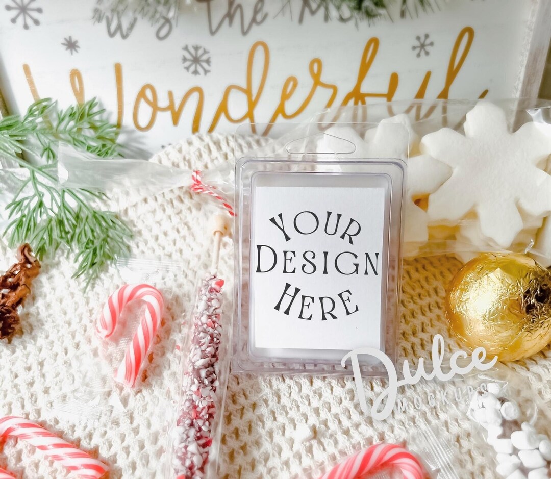White Wax Melt Mockup Wax Tart Mockup Clamshell Mockup Sticker - Etsy