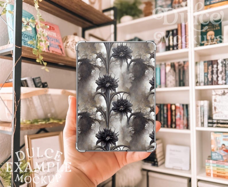 Clear Kindle Case Mockup Sticker Mockup E-book Bookshelf E-Reader Drag & Drop Stickers Template Cute Sticker Mockup Decal Mockup E-Reader image 5