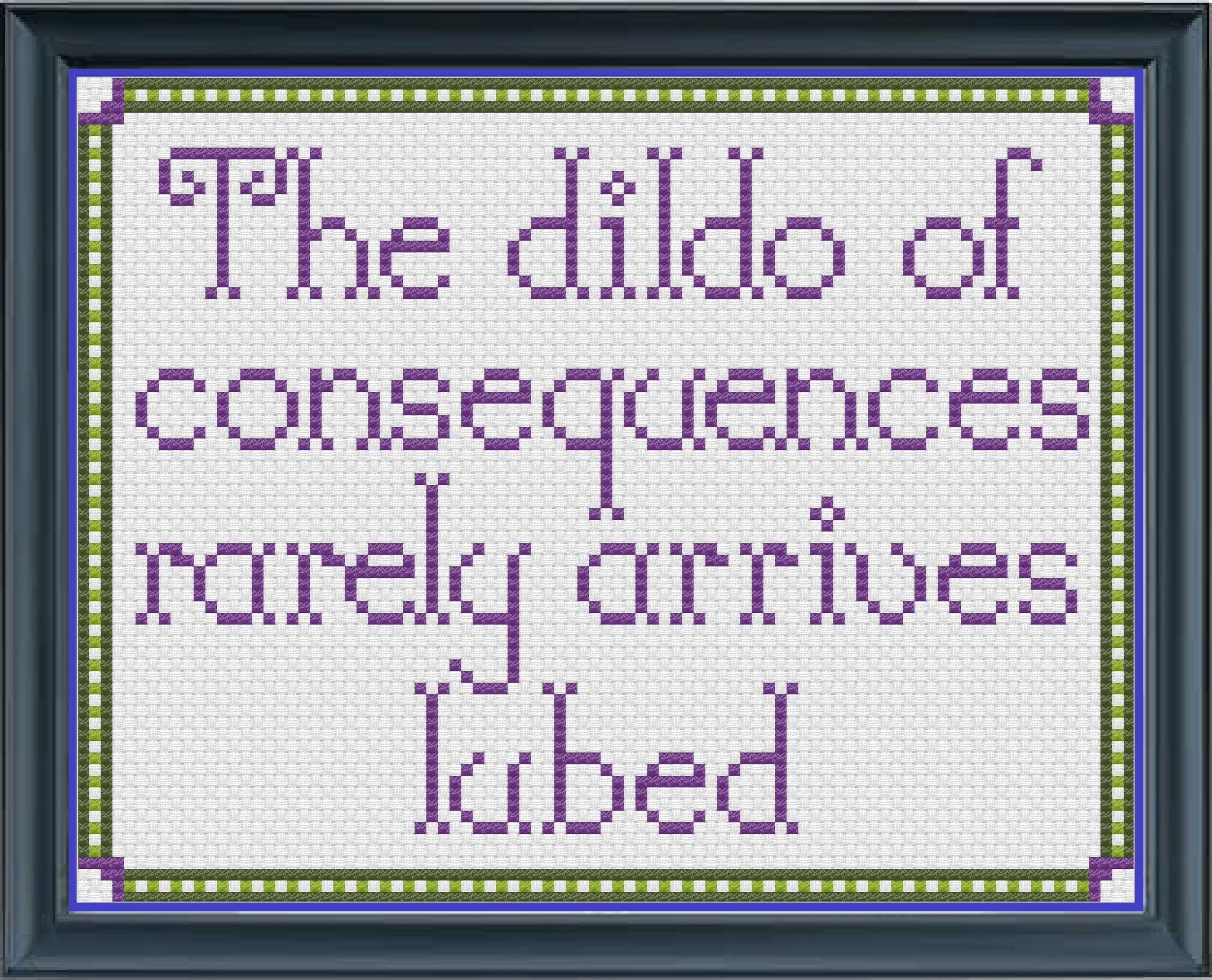 Dildo of Consequences Cross Stitch Pattern PDF Instant - Etsy