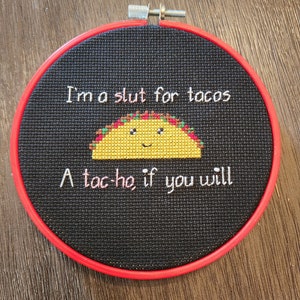 Taco Cross Stitch Pattern