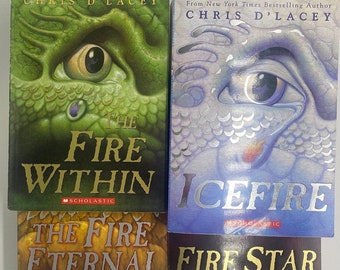 Icefire Complete 4 book set by Chris D'Lacey (The Fire Within, Ice Fire, Fire Star and The Fire Eternal)  Last Dragon Chronicles series