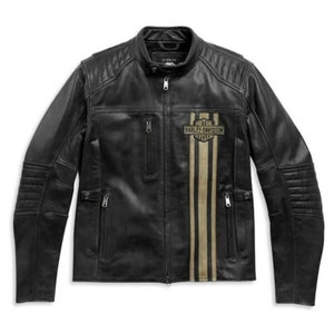 Harley leather outlet jacket for sale