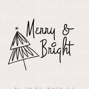 Alegre e Brilhante - Uso Pessoal Somente - PNG - SVG - JPG - Download Digital - Design de Natal