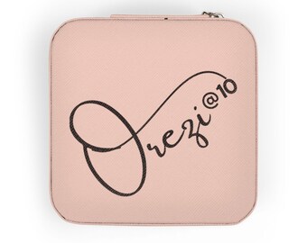 Personalized Script Name Jewelry Travel Case | Compact Jewelry Organizer