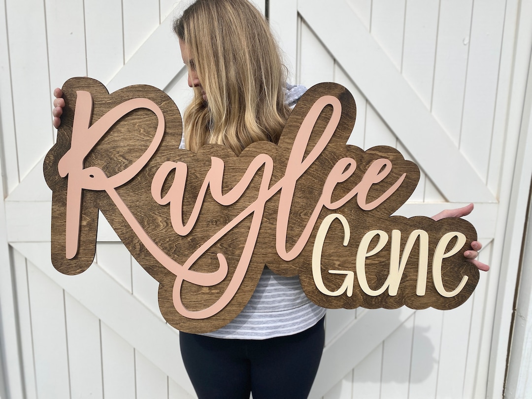 Custom Baby Nursery Name Sign Baby Name Signs for Nursery Wooden Name ...