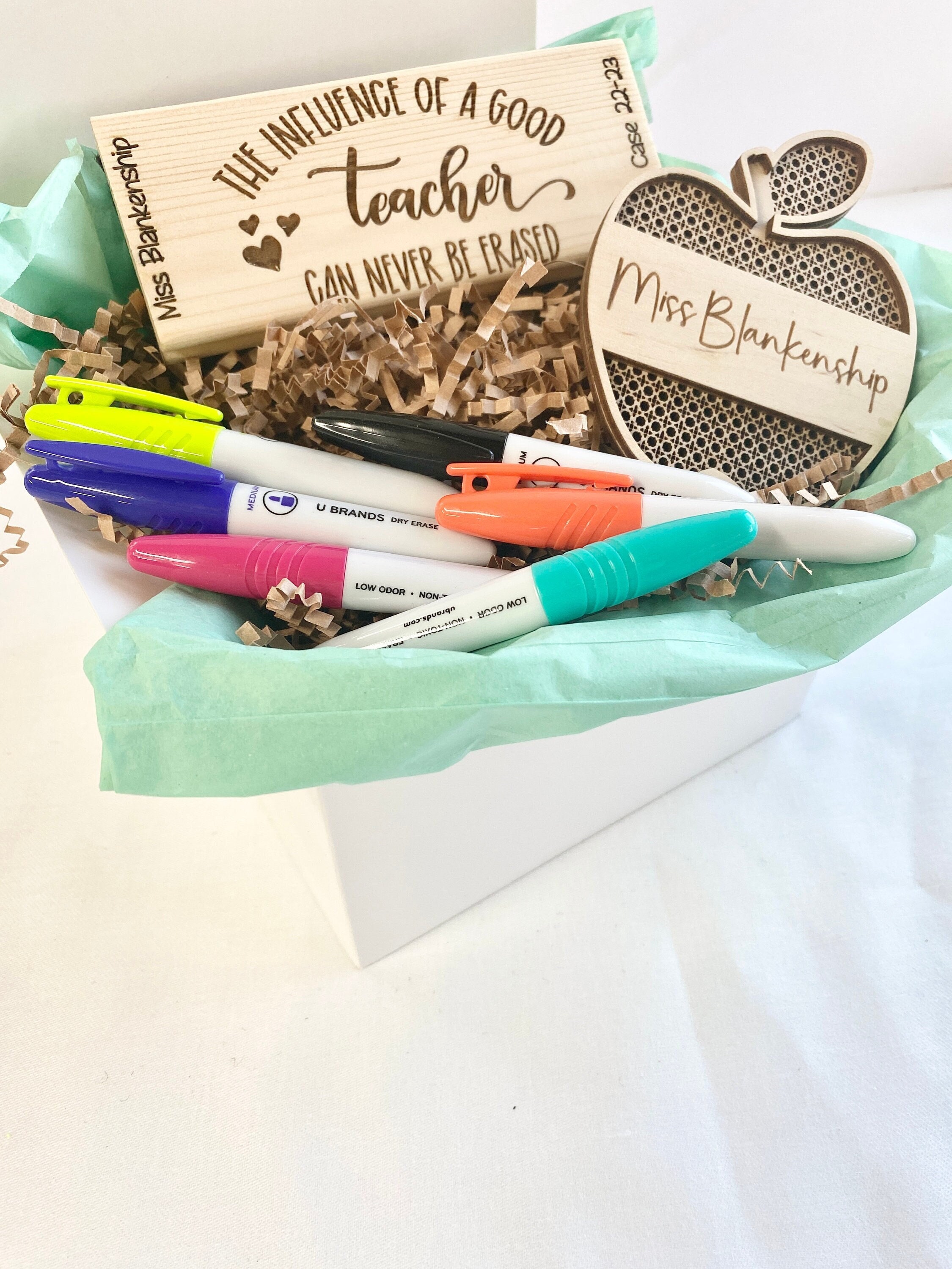 Gift Box for Teacher Gift Set Basket Personalized Teacher Etsy