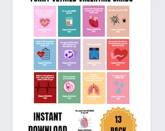 13 instant download veterinary medicine valentine card puns