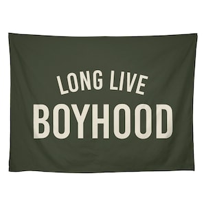 Long Live Boyhood Banner Flag, Boys Wall Banner, Boys Room Decor, Boyhood Flag, Kids Decor, Wall Hanging, Multiple Colors