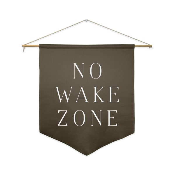 No Wake Zone Flag Pennant, Kids Decor Pennant, Nautical Decor, No Wake Zone Wall Hanging, Gender Neutral, Coastal Decor, Multiple Colors