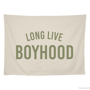 Long Lve Boyhood Banner Boys Wall Decor Baby Boy Nursery Sgns Boy