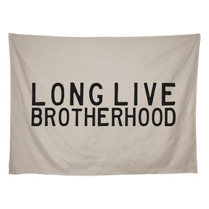 Long Live Brotherhood Banner | Boys Room Decor, Brotherhood Wall Art, Camp Flag, Brother Gift, Playroom Sign, Wall Hanging, Custom Colors