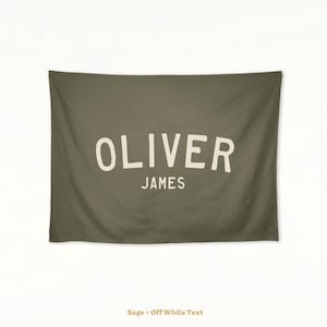 Bannière personnalisée | Art mural pour enfant, drapeau personnalisé, tapisserie pour chambre d'enfant, enseigne textuelle personnalisée, décoration de chambre de garçon ou de fille, plusieurs couleurs