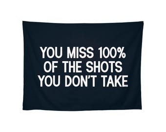 Inspirational Sports Flag Banner, Sports Quotes, Kids Room Decor, Motivational, Sports Kids, Vintage Decor, Wall Hanging, Multiple Colors