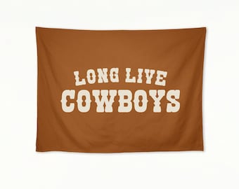 Long Live Cowboys Banner Flag | Western Wall Art, Boys Room Decor, Cowboy Pennant, Rustic Kids Decor, Rodeo Theme, Wall Hanging