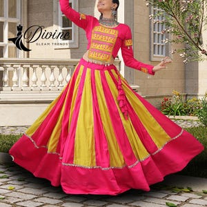 Garba skirt/gujrati costume/dandiya/ navratri skirt /garba dress/dholida dress/ indian ghaghra/ghaghra choli/lehenga choli/patchwork dress