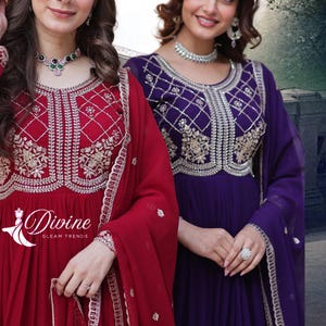 Designer Red Gown For Women Bollywood Style Anarkali Gown Dress Indian Wedding Party Wear Gown Reception,Sangeet Wear Engagement Gift Wear