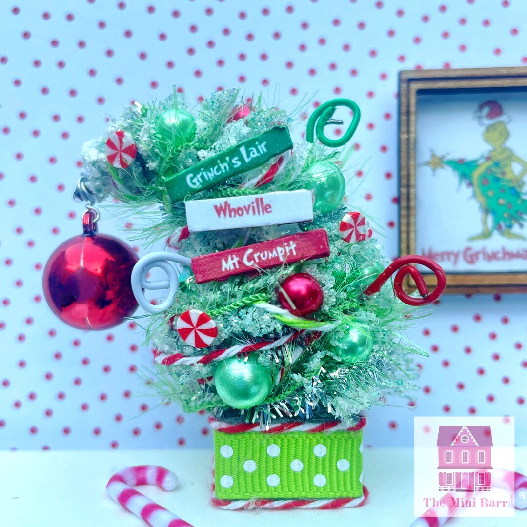 Dollhouse Grinch Christmas Tree Dollhouse Grinch Etsy