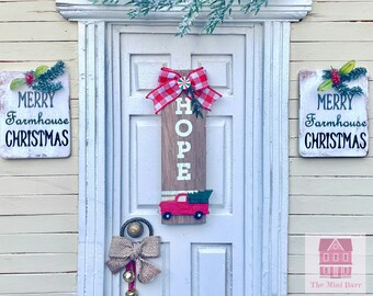 Dollhouse Christmas Door Sign , Dollhouse Christmas Decorations , Dollhouse Christmas Signs , Dollhouse Christmas