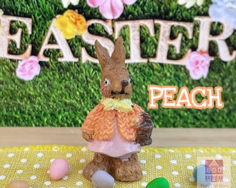 Dollhouse Vintage Bunny Figurines  , 1:12 Scale Easter, Easter Miniatures , Dollhouse Easter Decorations