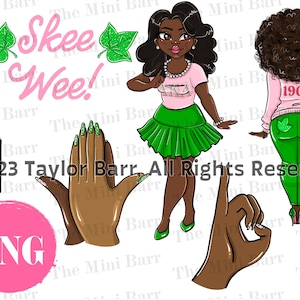 Pink and Green Sorority Png Bundle , Pink and Green sorority clipart PNG , Pink and Green Sorority Design , sorority art png