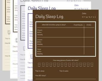 Dagelijks slaaplogboekpakket