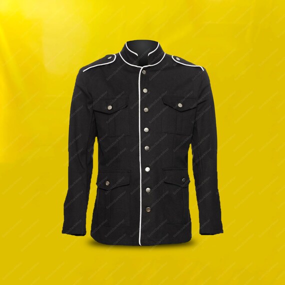 Mens white military jacket discount