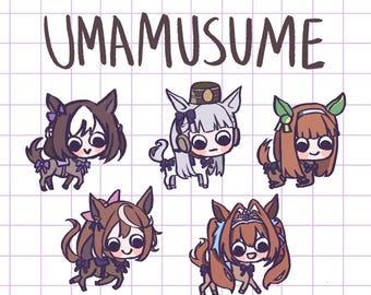 Funny Uma Musume Horse Girl Stickers Vol.1