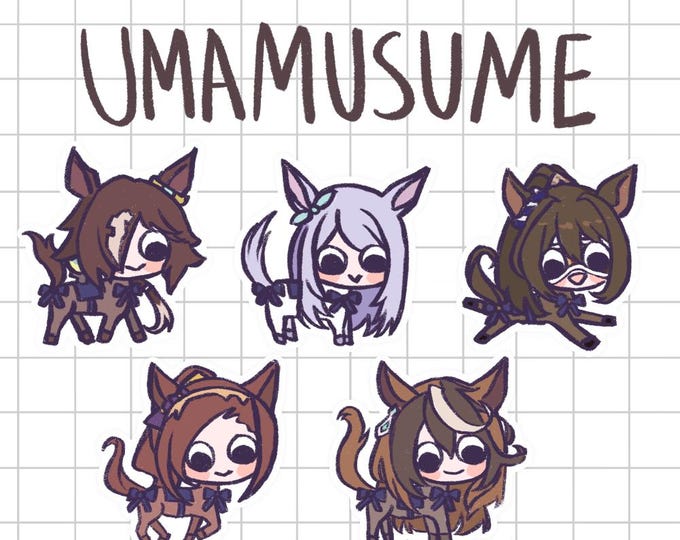 Uma Rihorse Funny Uma Musume Horse Girl Stickers Vol.3 - Etsy