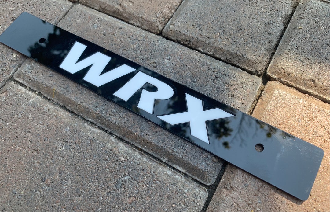 For Subaru WRX License Plate Delete12 Laser Engraved STI Cut Fits
