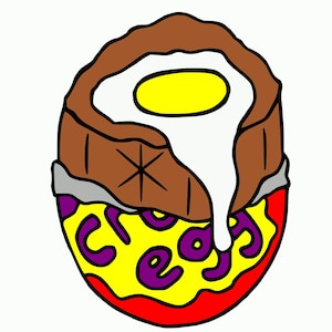 Archivo de recorte SVG PNG de diseño de huevo de Pascua de crema Cadbury para manualidades, tarjetas y camisetas