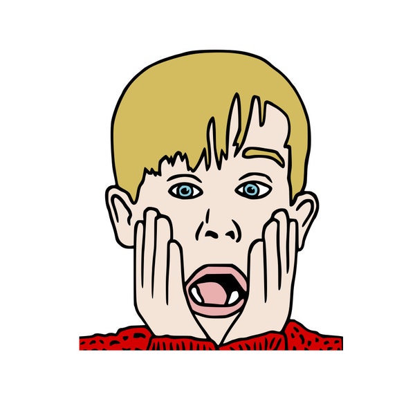 Home Alone Kevin McCallister Macaulay Culkin Character Style SVG Christmas holidays ornament decoration t shirt cutout file .svg