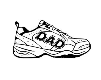 Dad Custom Word Version Dad shoe New Balance 624 SVG dad shoes SVG cutout file