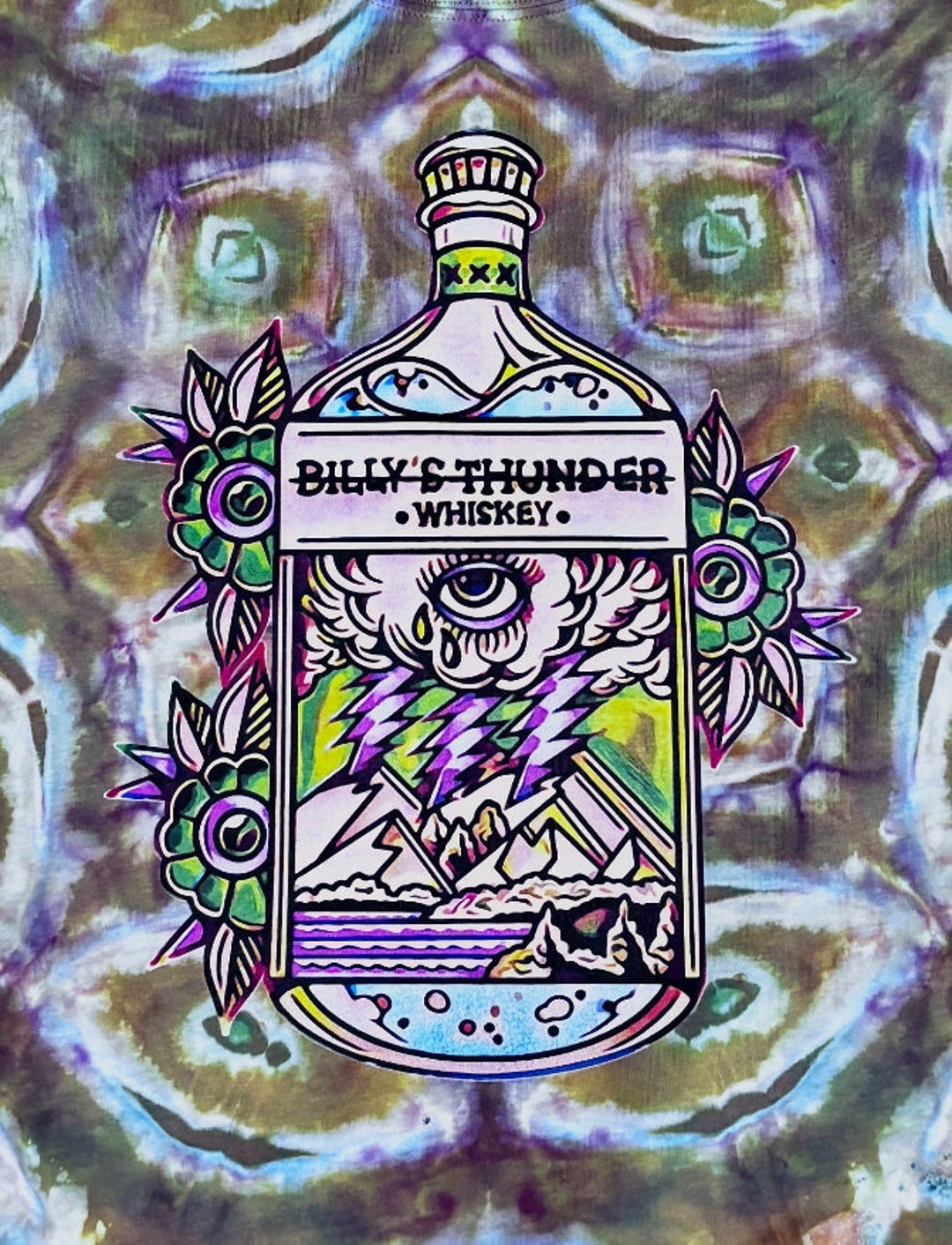 Billy Strings Thunder Reverse Tie Dye. Etsy